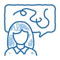 Incoherent Speech doodle icon hand drawn illustration Royalty Free Stock Photo