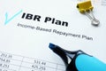 Income-Based Repayment IBR Plan Royalty Free Stock Photo