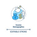 Income demographics concept icon