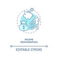 Income demographics concept icon