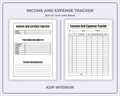 Income And Expense Tracker KDP Interior Royalty Free Stock Photo