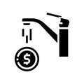 income financial freedom money glyph icon vector illustration