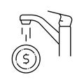 income financial freedom money line icon vector illustration Royalty Free Stock Photo