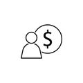 Income icon. Element of head hunting icon Royalty Free Stock Photo