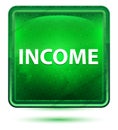 Income Neon Light Green Square Button Royalty Free Stock Photo