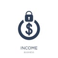 Income protection insurance icon. Trendy flat vector Income protection insurance icon on white background from Business collection