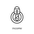 Income protection insurance icon. Trendy modern flat linear vect