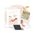 Income statement abstract concept vector illustration.