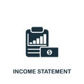 Income Statement icon. Monochrome simple Accounting icon for templates, web design and infographics