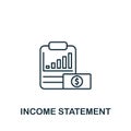 Income Statement icon. Monochrome simple Accounting icon for templates, web design and infographics