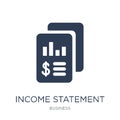 Income statement icon. Trendy flat vector Income statement icon Royalty Free Stock Photo