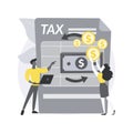 Income tax and benefit return abstract concept vector illustration. Royalty Free Stock Photo