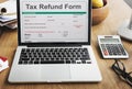 Income Tax Return Deduction Refund Concept Royalty Free Stock Photo