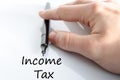 Income tax text concept Royalty Free Stock Photo