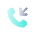 Incoming call flat gradient color ui icon Royalty Free Stock Photo