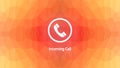 Incoming call glow low poly orange