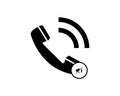 Incoming call icon call receiving symbol