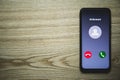 Incoming call from unknown number. Scam online on phone