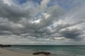 Incoming clouds over Arniston beach Royalty Free Stock Photo