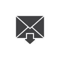 Incoming mail icon vector