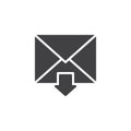 Incoming mail icon vector