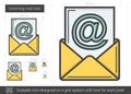 Incoming mail line icon.