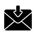 Incoming message, inbox icon vector design in modern style