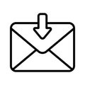 Incoming message, inbox icon vector design in modern style