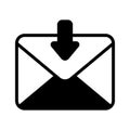 Incoming message, inbox icon vector design in modern style