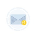 Incoming message, mail notification icon Royalty Free Stock Photo