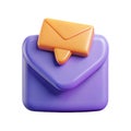 Incoming Messages 3D Icon for Instant and Secure Digital Communication with a Professional Look