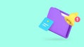 Incoming new important file document deadline reminder 3d icon realistic vector
