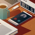 Incoming phone call on the smartphone,3D illustration