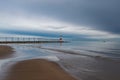 Incoming storm on Lake Michigan Royalty Free Stock Photo