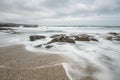 Incoming Tide, Towan Head, Fistral, Newquay, Cornwall Royalty Free Stock Photo