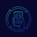 incoming video call linear icon