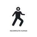 incomplete human isolated icon. simple element illustration from feelings concept icons. incomplete human editable logo sign