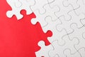 Incompleted white puzzle Royalty Free Stock Photo