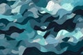 Inconspicuous header with elegant waves, abstract, backgrounds