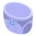 Incontinence diaper icon, isometric style