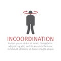 Incoordination flat icon. Vector sign for web graphic. Royalty Free Stock Photo