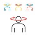 Incoordination line icon. Vector sign for web graphics. Royalty Free Stock Photo