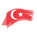 Flat turkish reddish flag