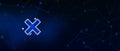 Incorrect, Cross mark, Wrong icon, reject, close, vote, Technology background