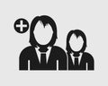 Increase or Add users Icon.