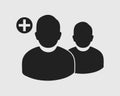Increase or Add users Icon.