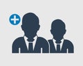 Increase or Add users Icon.