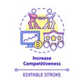 Increase competitiveness concept icon