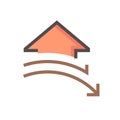 House price or value decrease vector icon. 48x48 pixel perfect and editable stroke. Royalty Free Stock Photo