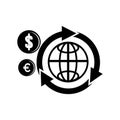 Increase or decrease in dollar or euro currency,icon vector illustration design Royalty Free Stock Photo